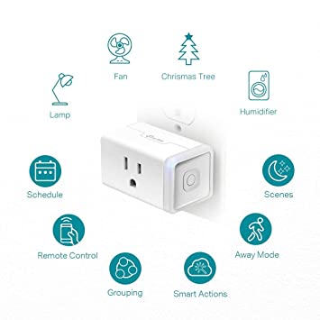 Reliable WiFi Connection Kasa Smart WiFi Plug Mini by TP-Link Works with Alexa Echo & Google Assistant No Hub Required 